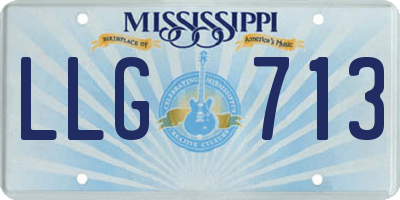MS license plate LLG713