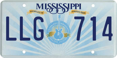 MS license plate LLG714