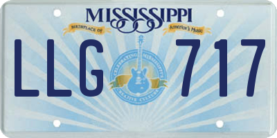 MS license plate LLG717