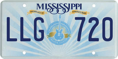MS license plate LLG720