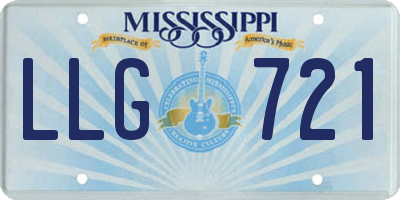 MS license plate LLG721