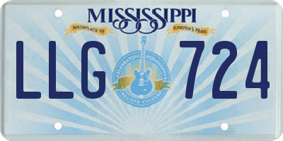 MS license plate LLG724