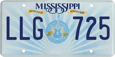 MS license plate LLG725