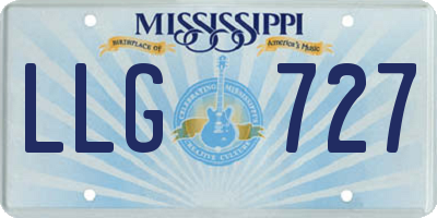 MS license plate LLG727