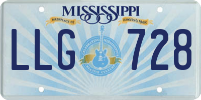 MS license plate LLG728