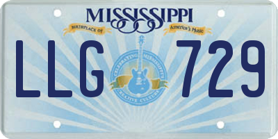 MS license plate LLG729