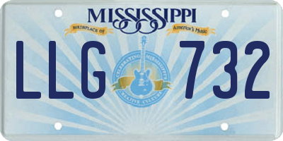 MS license plate LLG732