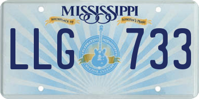 MS license plate LLG733