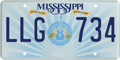MS license plate LLG734