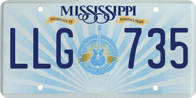 MS license plate LLG735
