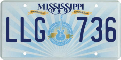MS license plate LLG736