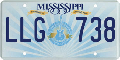 MS license plate LLG738