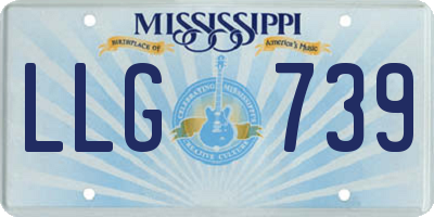 MS license plate LLG739