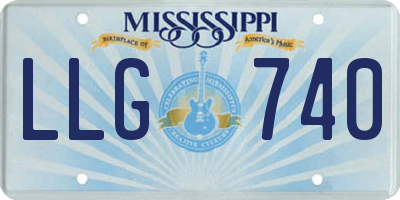 MS license plate LLG740