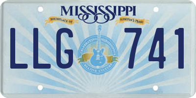 MS license plate LLG741