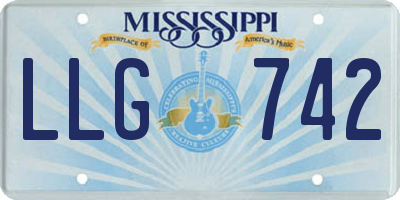 MS license plate LLG742