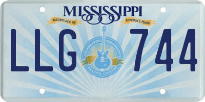 MS license plate LLG744