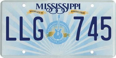 MS license plate LLG745