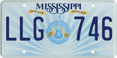 MS license plate LLG746