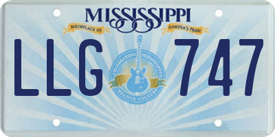 MS license plate LLG747