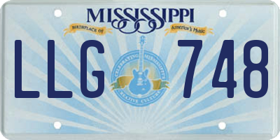 MS license plate LLG748