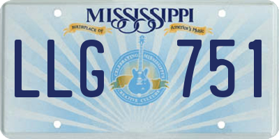 MS license plate LLG751