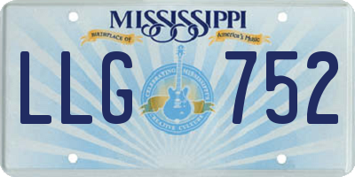 MS license plate LLG752