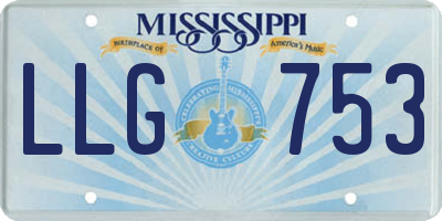 MS license plate LLG753