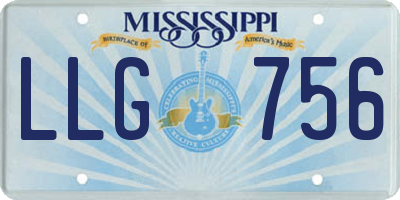 MS license plate LLG756