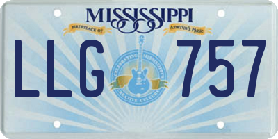 MS license plate LLG757