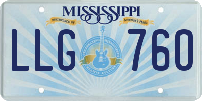 MS license plate LLG760