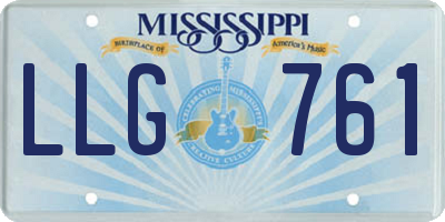 MS license plate LLG761