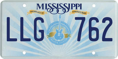 MS license plate LLG762