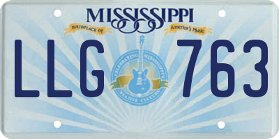 MS license plate LLG763