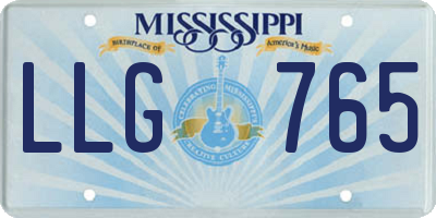 MS license plate LLG765