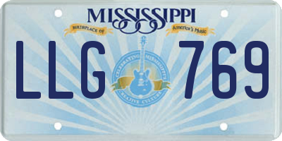 MS license plate LLG769