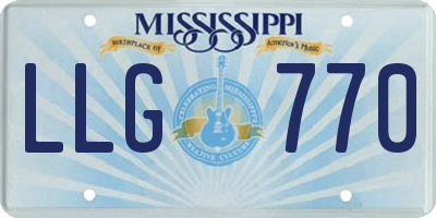 MS license plate LLG770