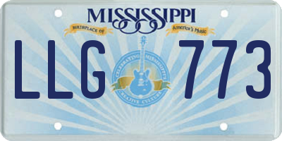 MS license plate LLG773