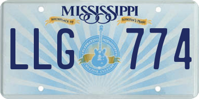 MS license plate LLG774