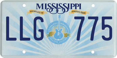 MS license plate LLG775