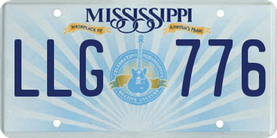 MS license plate LLG776