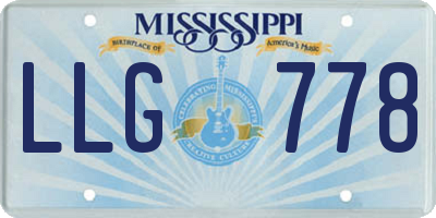 MS license plate LLG778