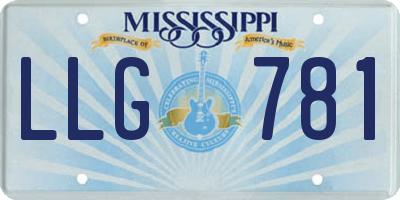MS license plate LLG781