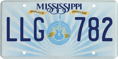 MS license plate LLG782