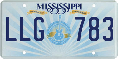 MS license plate LLG783