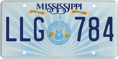 MS license plate LLG784