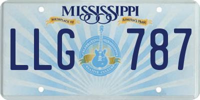 MS license plate LLG787