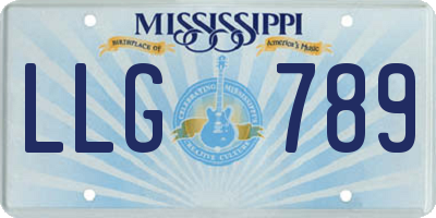 MS license plate LLG789
