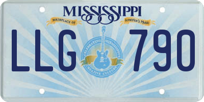 MS license plate LLG790