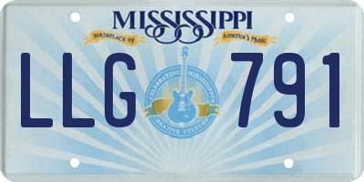 MS license plate LLG791